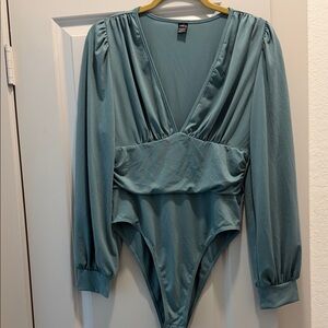 Teal Long Sleeve Bodysuit